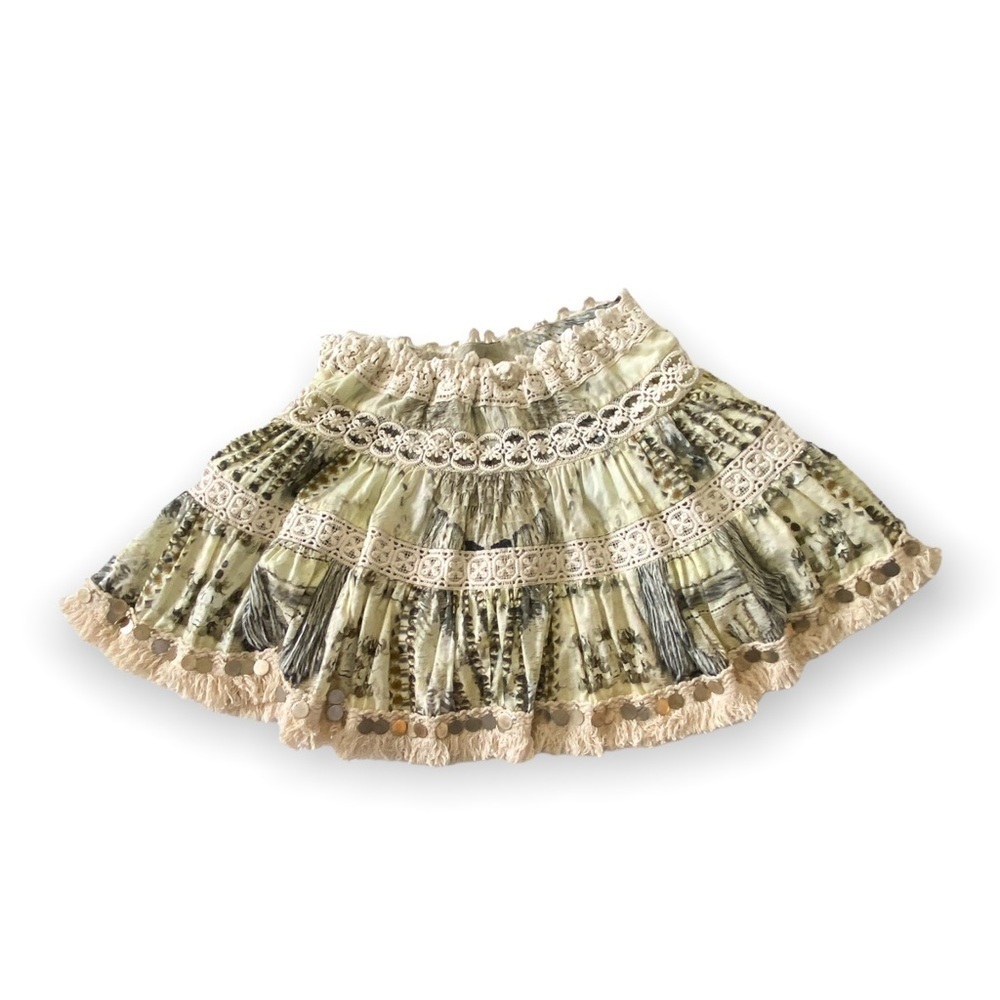 Camilla Printed Embellished Mini Skirt, Size M - Picture 2 of 16